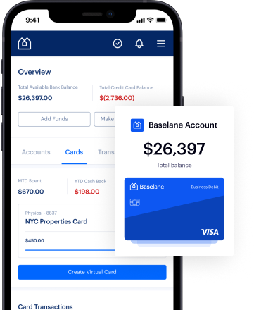 Overview of Baselane account