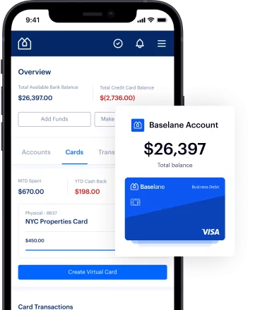 Overview of Baselane account