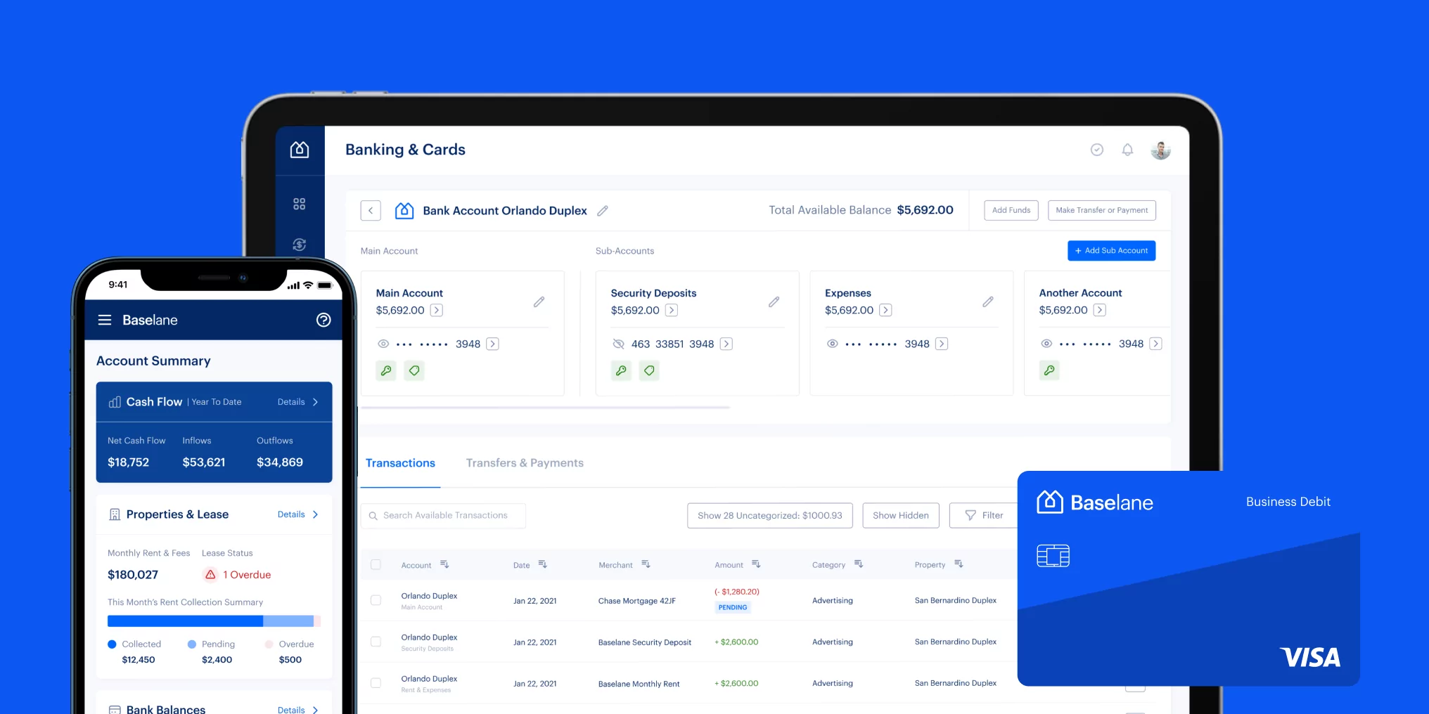 Baselane account summary