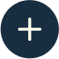 A navy blue circle with a white plus sign in the center.