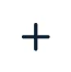 A white circle with a dark blue plus sign in the center, set against a plain white background.