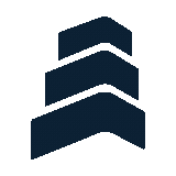 Three dark blue, thick, downward-pointing arrows are stacked vertically on a bright green background. The arrows are stylized and appear to be part of a logo or design element.