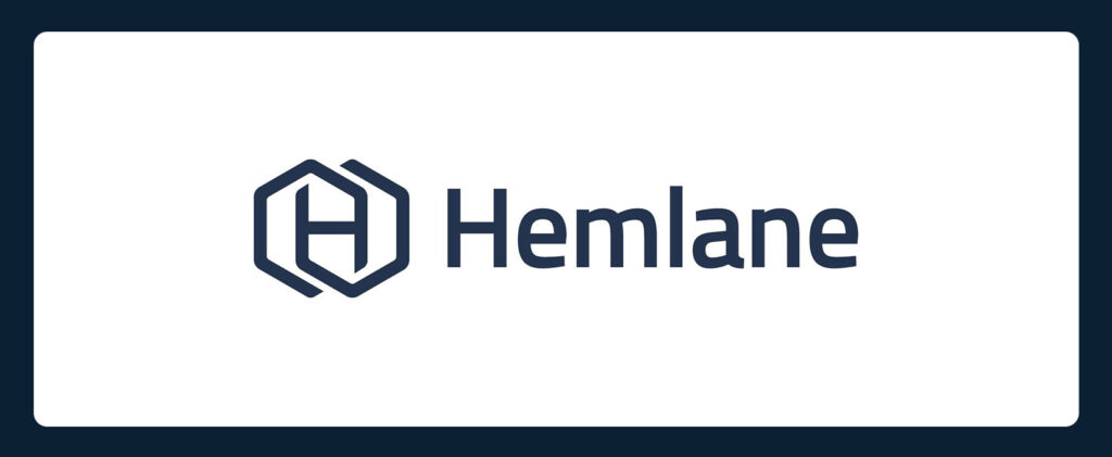A simple design with the Hemlane logo