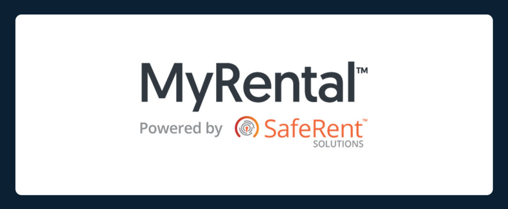 A simple design with the MyRental logo