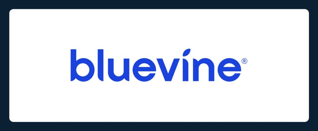 The Bluevine logo features the word "bluevine" in bold blue letters on a white background, with a leaf shape forming the dot above the letter "i," symbolizing growth—perfect for those wanting to learn how to open an escrow account.